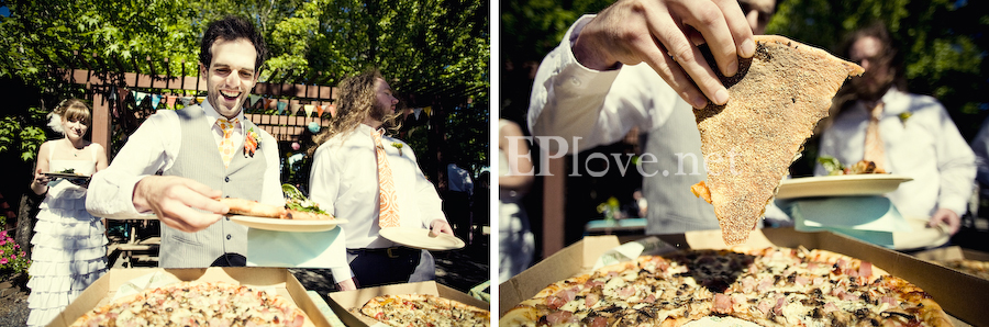 Pizza + Bike + Trail Mix = 1 Awesome Wedding! via TheELD.com