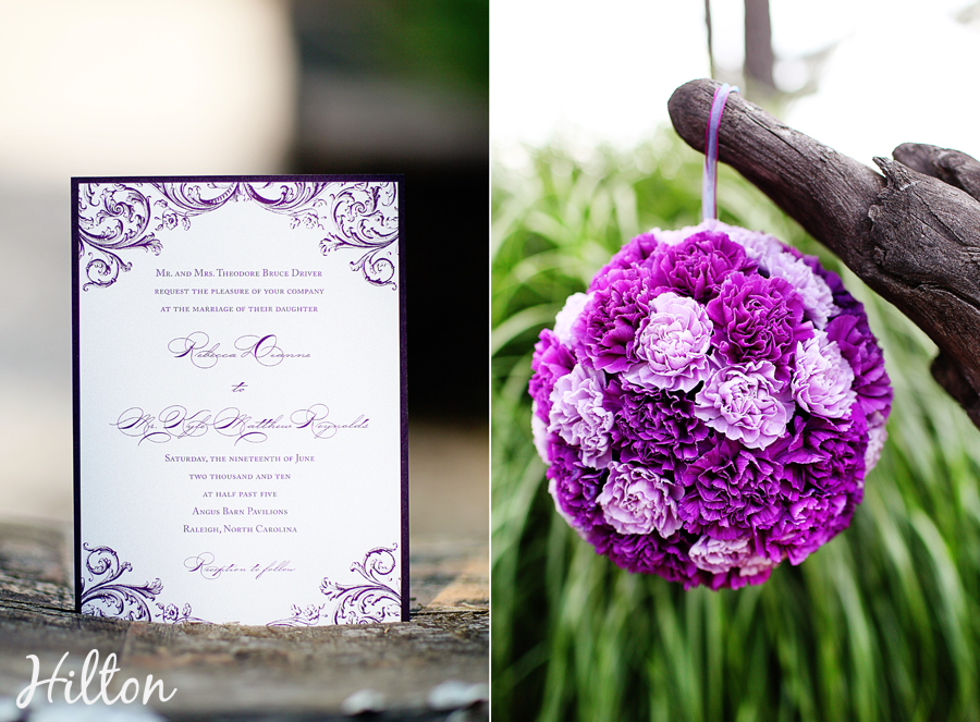 Purple Rustic Lakeside Wedding via TheELD.com