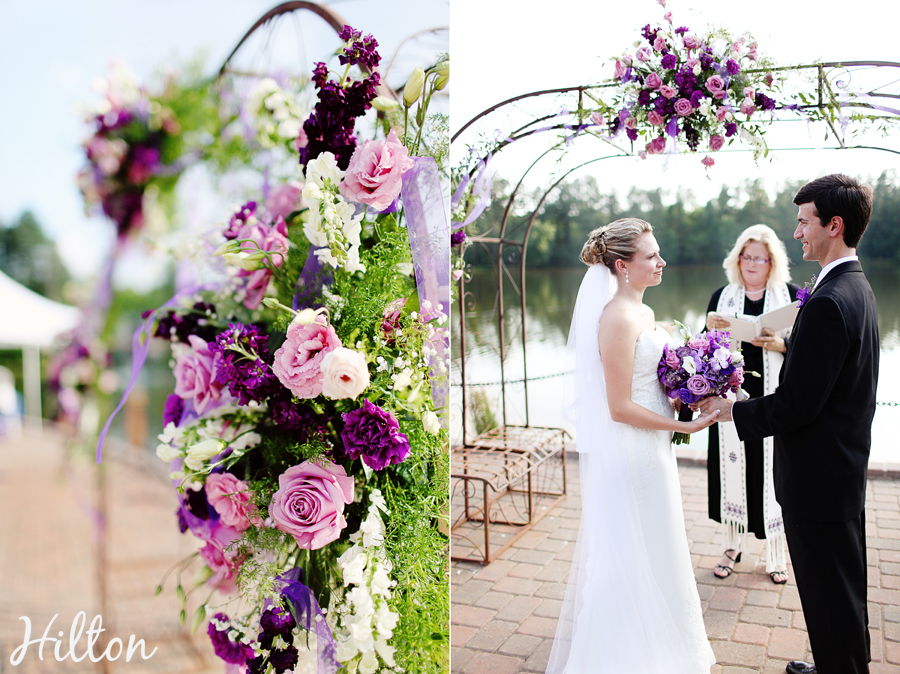 Purple Rustic Lakeside Wedding via TheELD.com