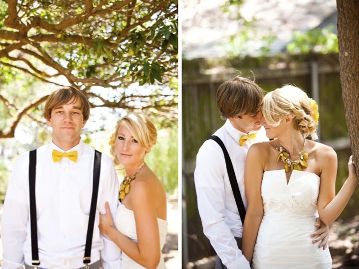 A Yellow & Aqua California Wedding via TheELD.com
