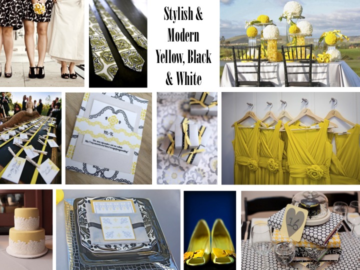Modern Yellow, Black & White Inspiration Shoot via TheELD.com