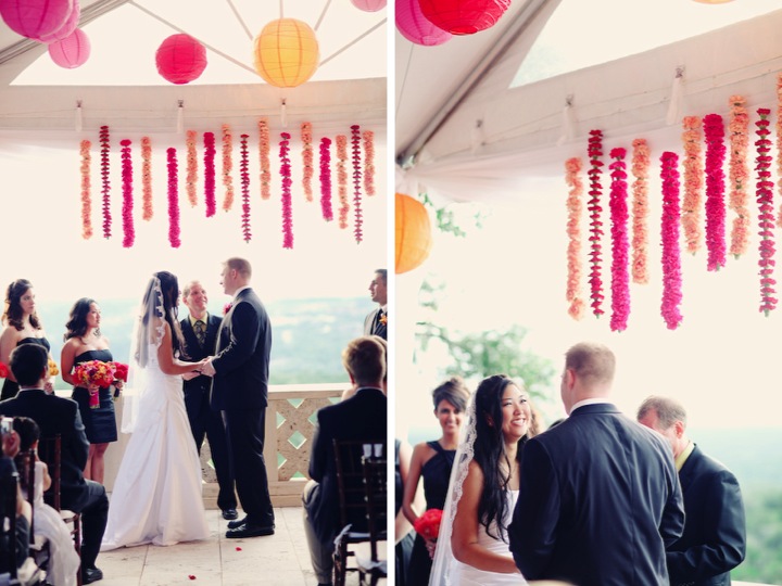 Bright, Modern Pink & Orange Wedding: Part 1 via TheELD.com