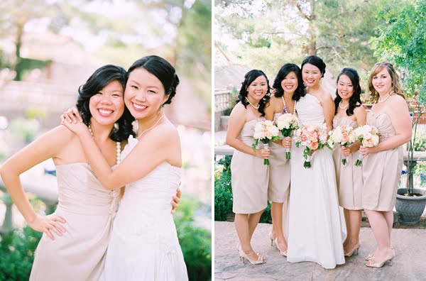 Arizona Peach & Gray Garden Wedding via TheELD.com