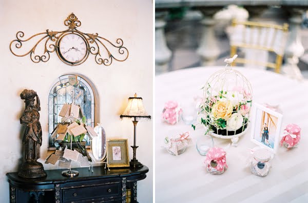 Arizona Peach & Gray Garden Wedding via TheELD.com