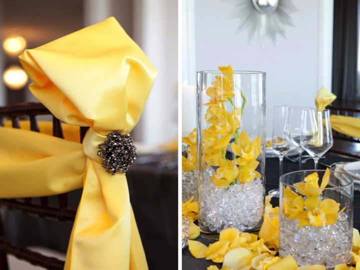 Modern Yellow & Slate Wedding Inspiration via TheELD.com