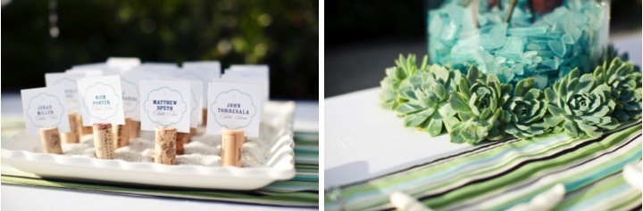Modern White, Green & Aqua Wedding via TheELD.com