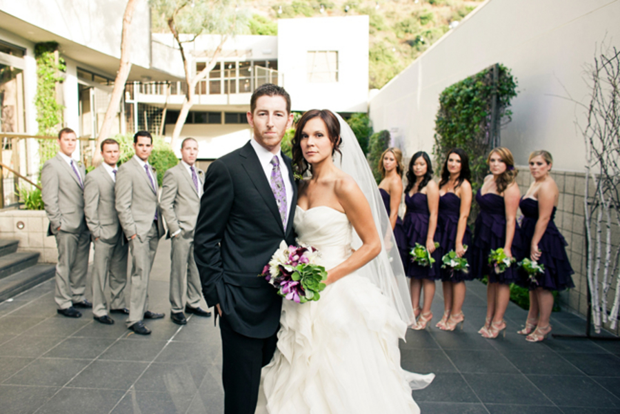 Modern Purple and Green California Wedding via TheELD.com