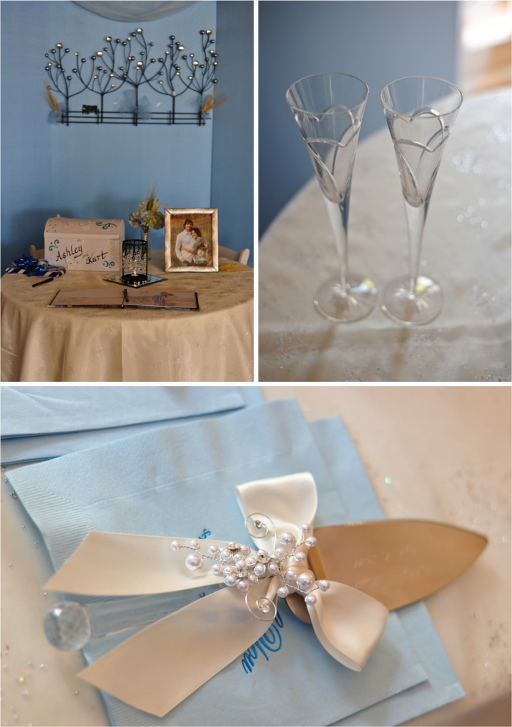 Blue and Gold Outdoor Wyoming Wedding via TheELD.com