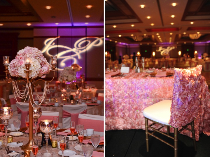 Elegant Pink and Gold Florida Wedding via TheELD.com