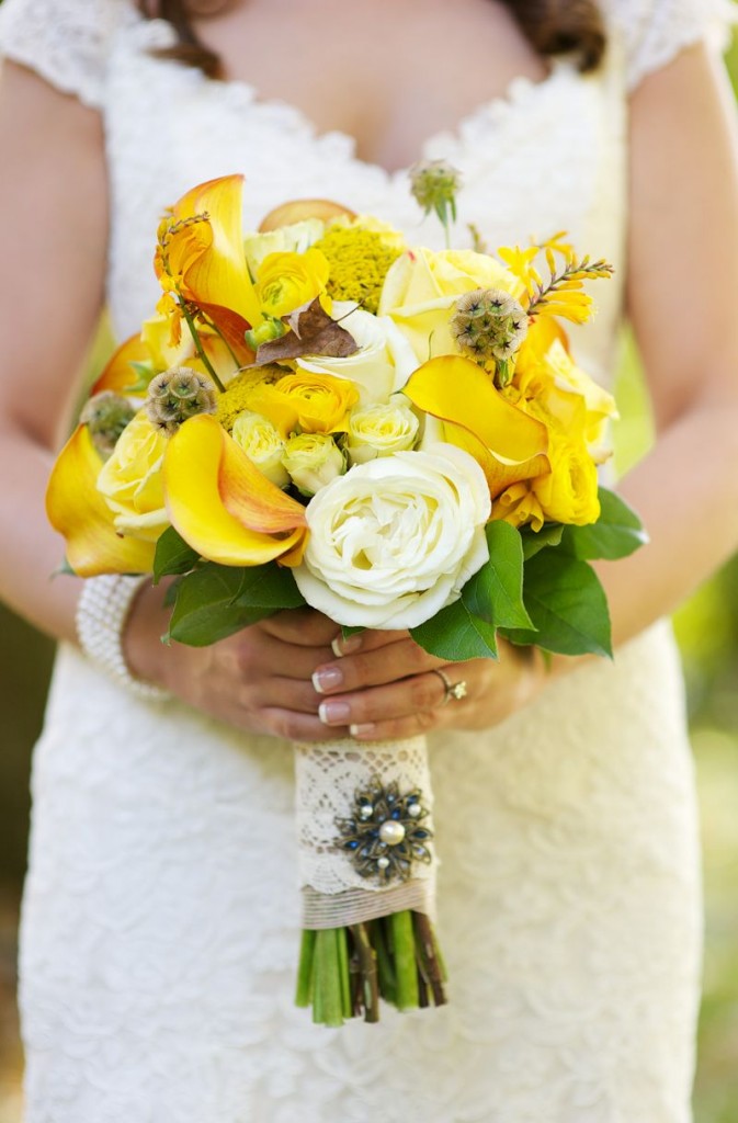 Rustic Chic Yellow & Gray Wedding via TheELD.com