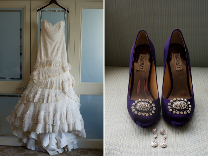 Elegant Purple & Red New Orleans Wedding via TheELD.com