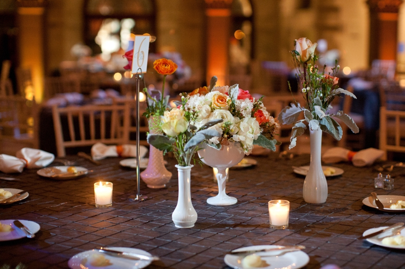 Orange & Gray Modern, Elegant Wedding via TheELD.com