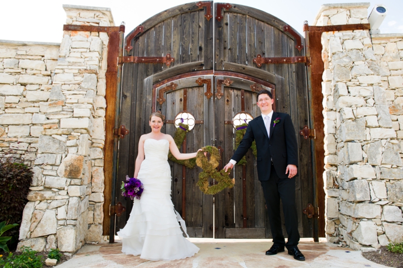 Elegant Purple and Green Texas Wedding via TheELD.com