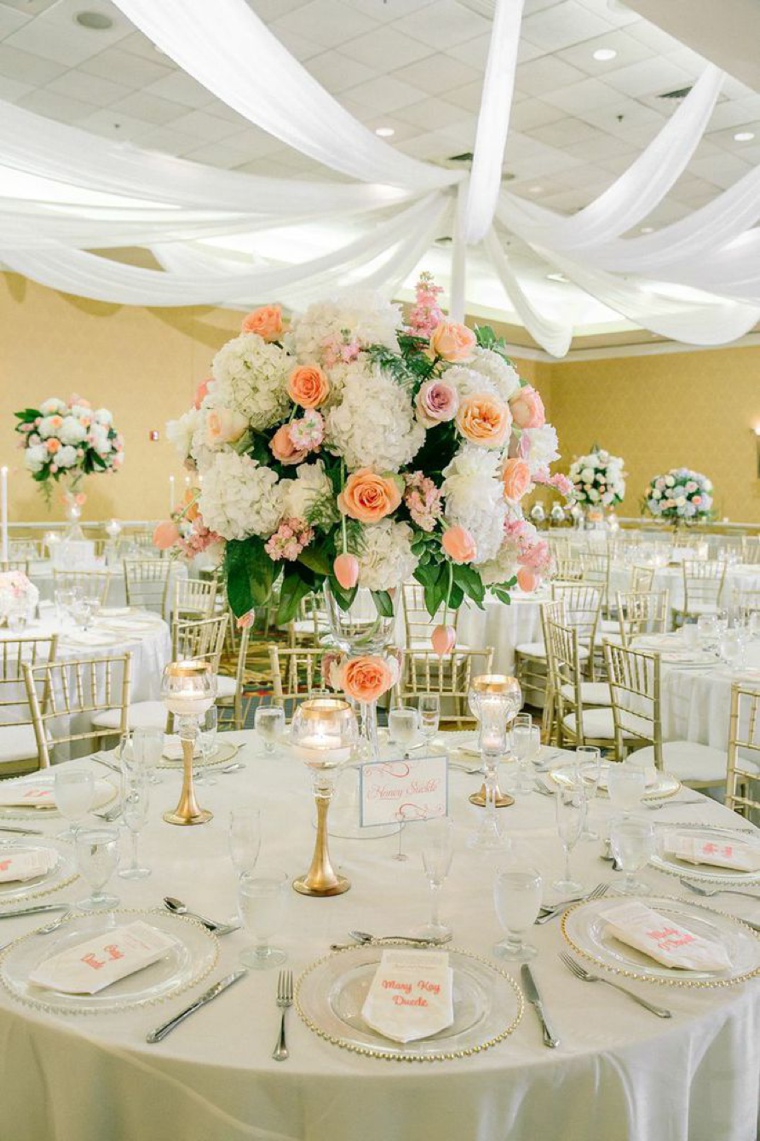 An Elegant Pink and Peach Southern Wedding  via TheELD.com