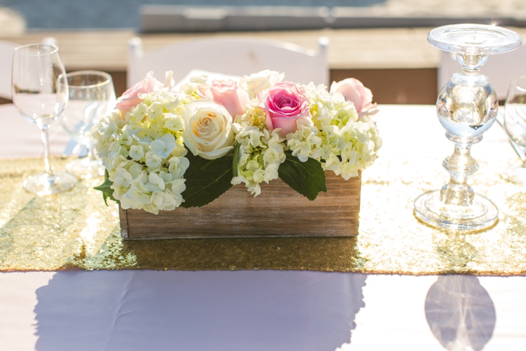 Glamorous Oceanfront Blush and Gold Wedding via TheELD.com