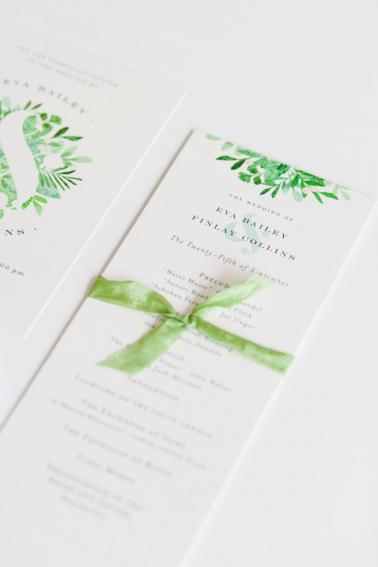 Organic Black, White, and Green Wedding Ideas via TheELD.com