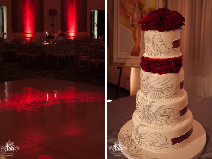 Elegant Red Wedding Details via TheELD.com