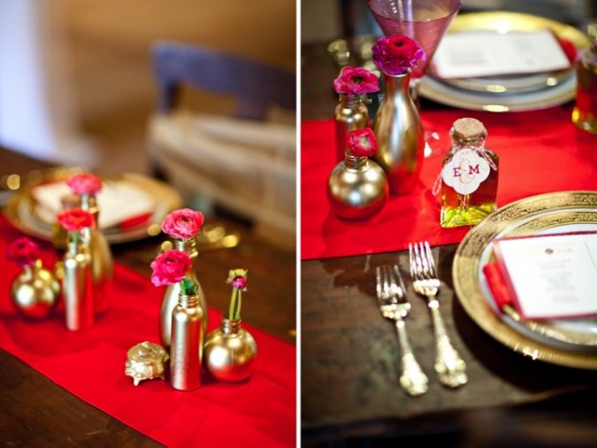 Modern Elegant Red, Pink & Gold Wedding Inspiration | Every Last Detail