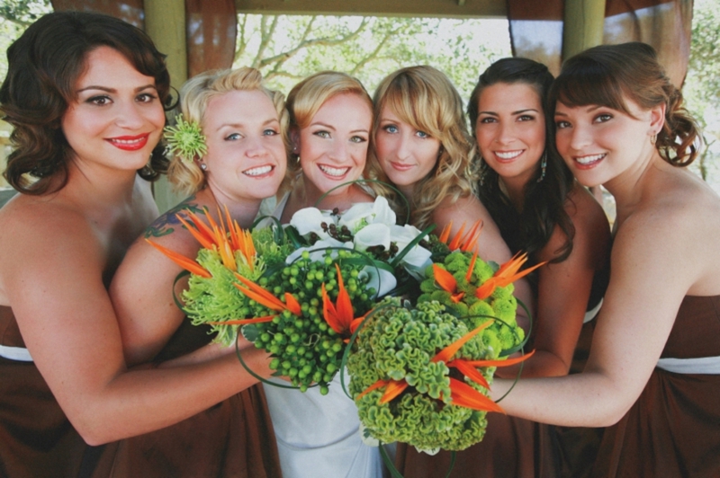 Modern Eclectic Orange & Green Wedding via TheELD.com