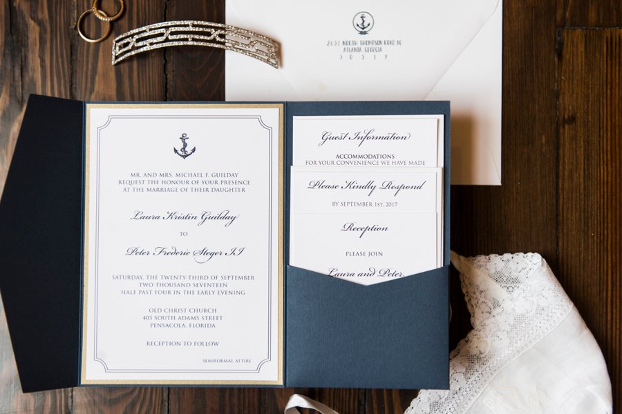 A Preppy, Classic Navy & White Nautical Wedding via TheELD.com