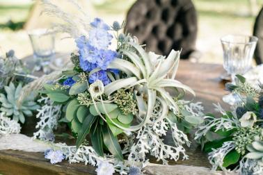 Blue & Green Vintage Garden Wedding Ideas via TheELD.com